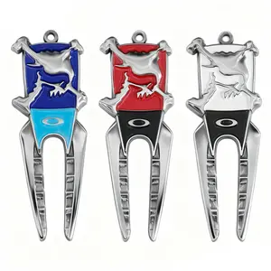 Golf Divot Repair Tool Zinc Alloy Fork, Removes Ball Marks, Ideal for Golf Courses, Perfect Gift for Men & Women, Available in Multiple Colors, Golf Accessory