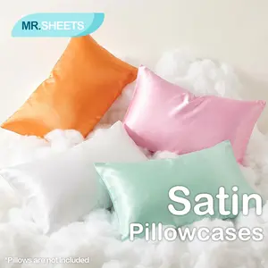 NTBAY 2-Pack Matte Satin Pillowcases, Ultra-Soft & Smooth Bedding, Skin-Friendly Anti-Frizz Pillow Covers with Hidden Zipper