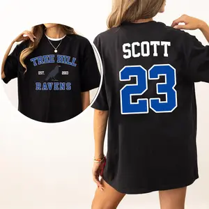 TREE HILL RAVENS Scott 23 Tee, Vintage Wash TShirt, One Tree Hill Gifts, Oth Merch, Tree Hill North Carolina