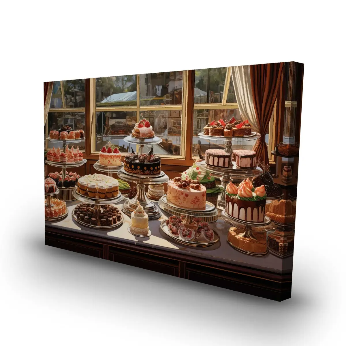 212 MAIN Brown Contemporary 24x36 in. Canvas Feast Print Artwork - Warm Tones, Kitchen Home Decor, Ideal Gift for Home Enthusiasts