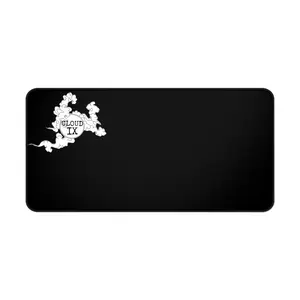 Cloud IX logo Desk Mat | black cloud motif mousepad desk pad