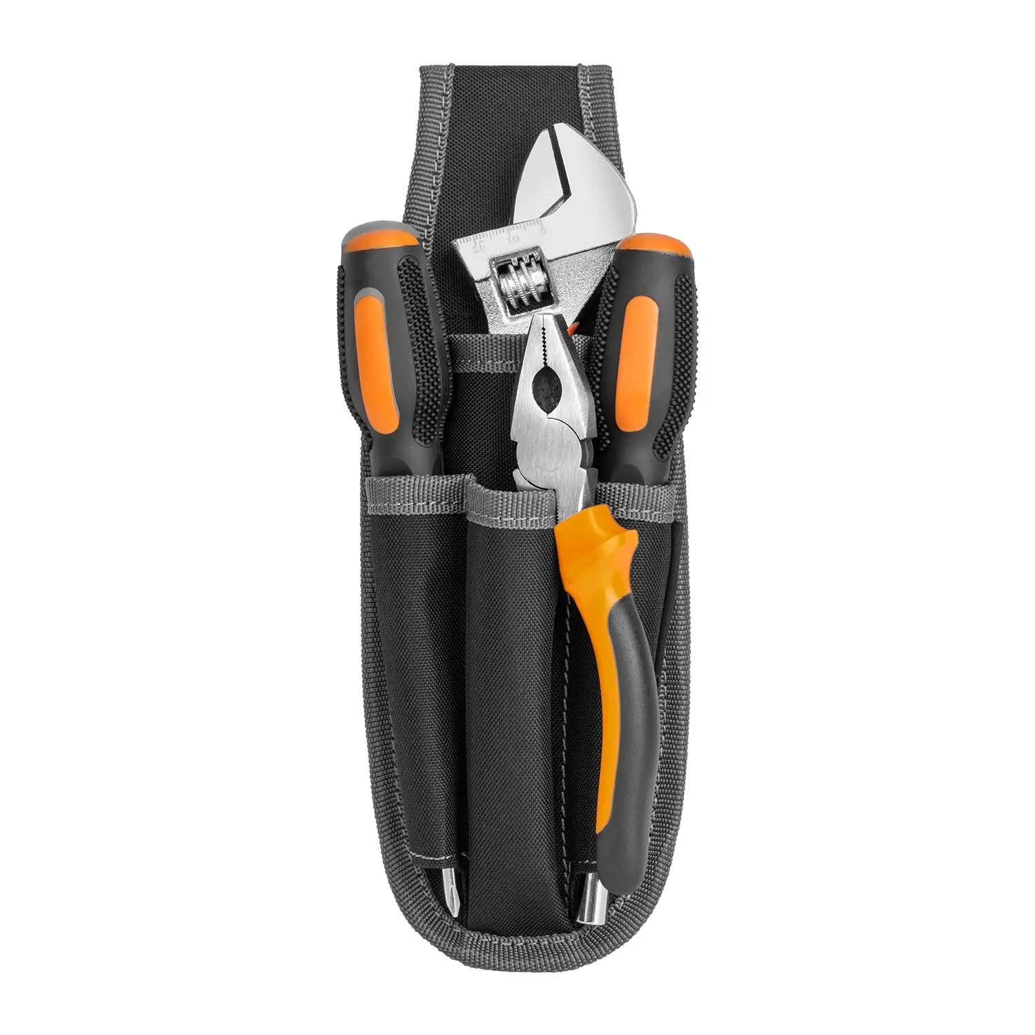 TKIGZNW Tool Belt Pouch, Black Nylon with 4 Pockets, Tear Resistant 900D Material, Tool Pouch Bag, Tool Storage Organizer