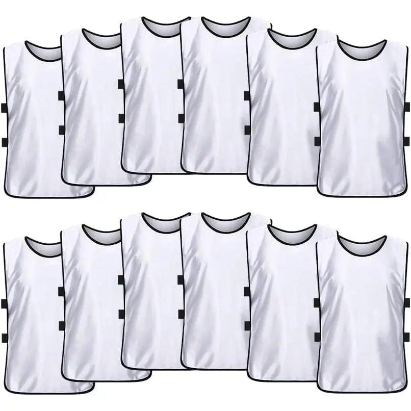12 Pack Scrimmage  Vest,  Pinnies, Practice Jerseys, Practice Vest for Adult Youth .