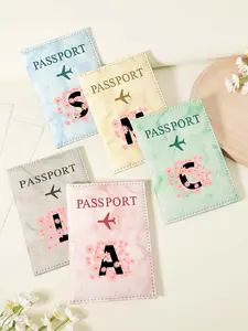 Letter Pattern Passport Case, Lightweight & Portable Passport Holder, Multi-functional Passport Case for Men & Women, Passport Cover