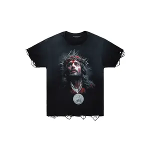 Amina Black Oversized Graphic T-Shirt