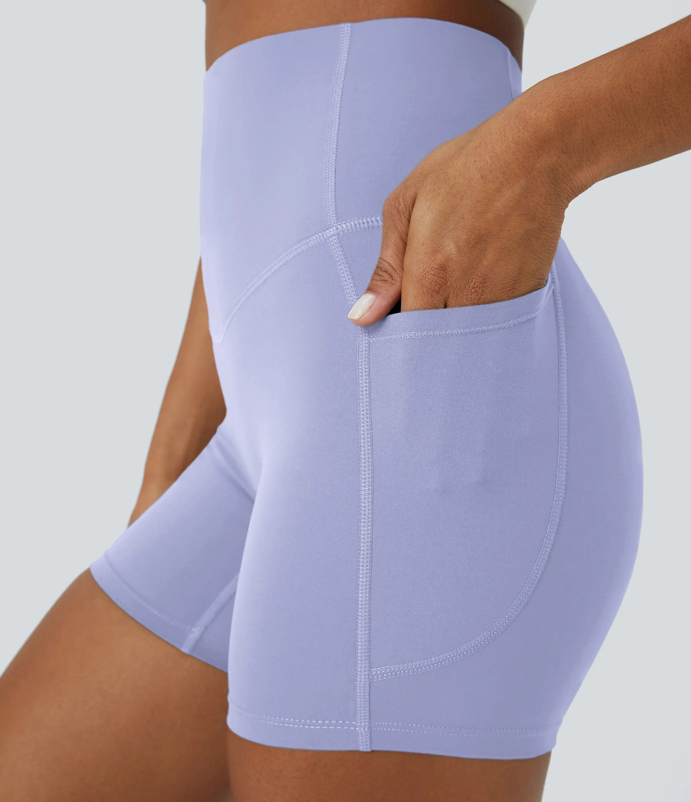 Halara UltraSculpt High Waisted Tummy Control Side Pocket Shaping Training Biker Shorts 3"/5''/7"