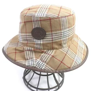 Pre-owned GUCCI Wool Small Leather Goods Linen Bucket Hat Beige M