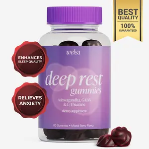 Ashwagandha Gummies with GABA & L-Theanine – Stress Relief & Deep Sleep Support, Vegan Gummies for Relaxation