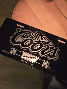 Retro Coors Banquett License Plate Front License Plate, Car Accessories, New Car Gift Tag for Truck Tag for Car