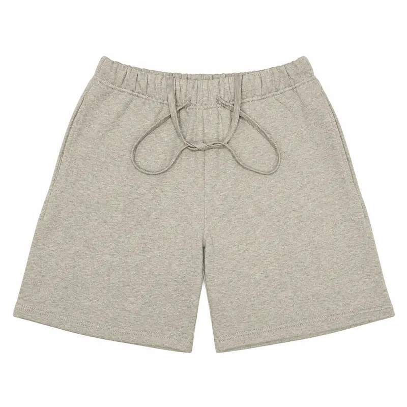Oversized Stretchy Men's Cotton Blend Essential Shorts - Plain, Casual, Wide Leg, Sk8 Style Clothing with Elastic Fabric, Drawstring, Adjustable Strap, Pocket Design, Soft, Lightweight, Breathable, Athletic Fit for Workout & Lounge