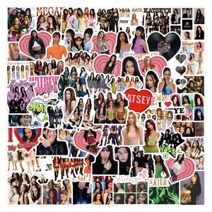 Katseye Graffiti Stickers, Waterproof Decals for Luggage, Water Bottles, Skateboards, Phone Cases, 60-120 Sheets, New Star Girl Group Design