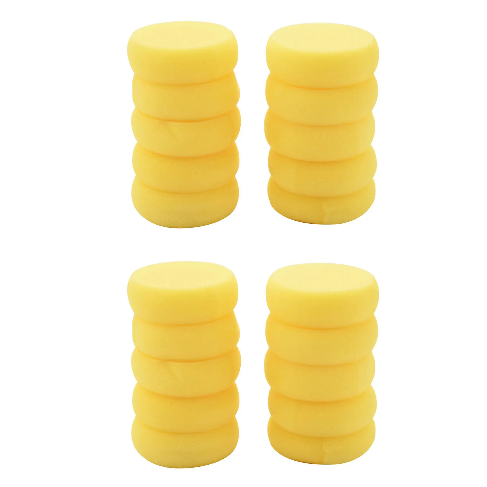 20Pcs Round Synthetic Artist Paint Sponge Craft Sponges for Painting Pottery Watercolor Art Sponges Yellow 2.75Inch