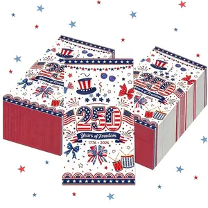 20 Sheets 250th Anniversary Patriotic Party Napkins, Perfect for Birthday Party Decorations, Enhance Your Event's Patriotic Atmosphere