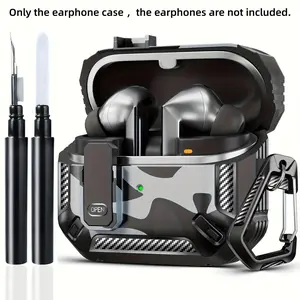 Earphone Case with Cleaning Kit, Shockproof Earphone Protective Cover, Earphone Accessories Compatible with Samsung Galaxy Buds 3 & Galaxy Buds 3 Pro, Audio, Earbuds