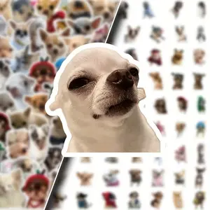80 Realistic Chihuahua Dog Stickers, Phone Case Decals, Water Bottle Decor, Guitar Accessories, Notebook Planner Stickers