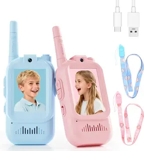 Kids Walkie Talkies Toys 2-Pack, Long Range Walkie Talkie with Camera & Colorful Audio, Ideal for 3-12 Year Olds, Outdoor/Indoor Play, Holiday Christmas Gifts 2026