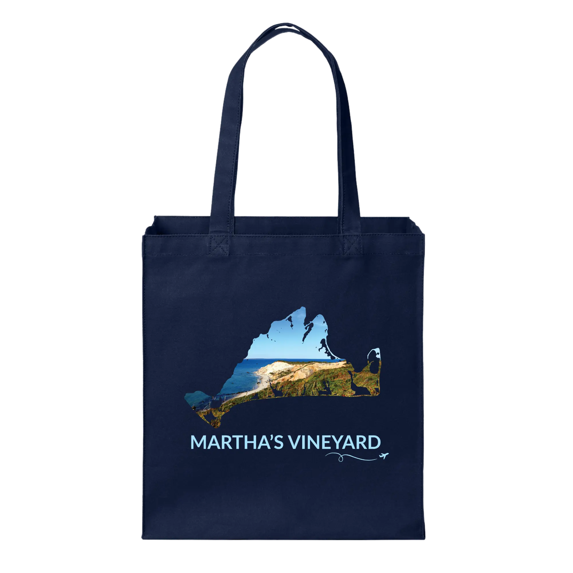 Martha's Vineyard Tote Bag | Aquinnah Cliffs & Ocean View