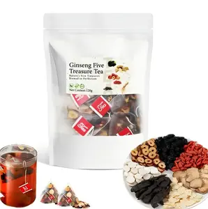 [Upgraded Formula]MONBRIZZ Five Treasure Ginseng KidneyTea OrganicGift for Mom&Men 7 PreciousIngredientsFormulaNaturalHerbal Beverage GoodforKidney