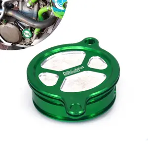 Dirt Bike Billet Oil Filter Cover Cap Trim CNC Aluminum for KX450F 2006-2015 KLX450R 2008-2015