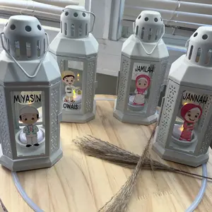 Kids Ramadan lantern Decorative Stickers Glass Ornaments Tiles Sticker