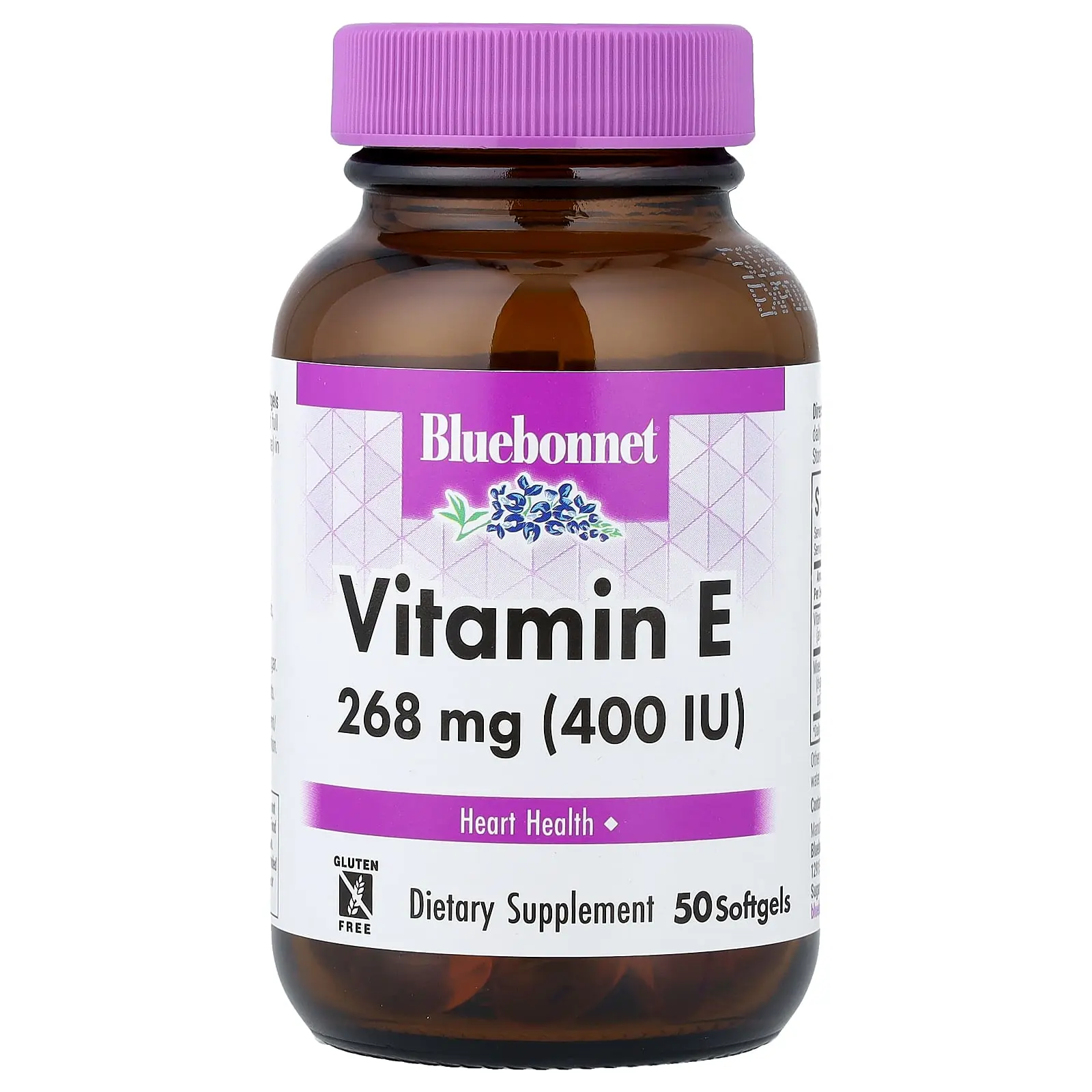 Bluebonnet Nutrition Vitamin E, 268 mg (400 IU), 50 Softgels