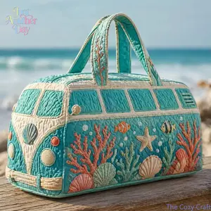 3D Printed Ocean‑Themed Weekend Tote Bag, Large Capacity Handheld Overnight Travel Duffle with Shell Starfish Coral Fish Pattern, Multi‑Functional Gym Carryall for Beach Vacation, Cruise, Road Trip & Short Getaways