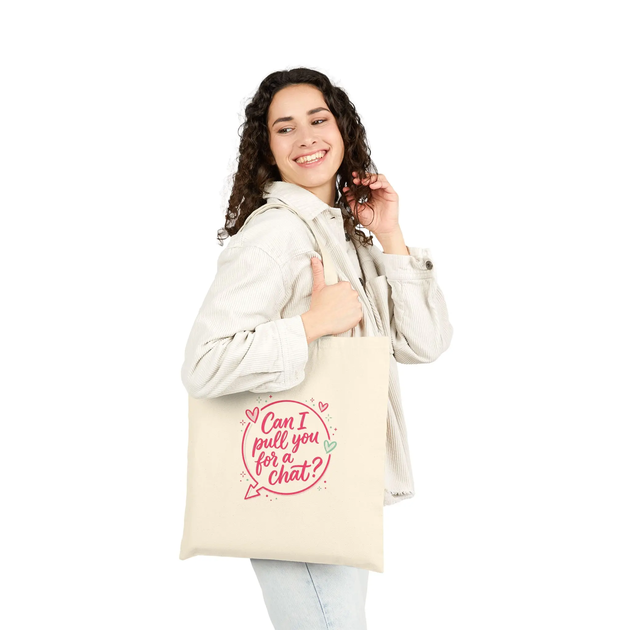 Can I Pull You For a Chat? Tote | Reality Dating-Show Phrase, Flirty Meme Tote Bag