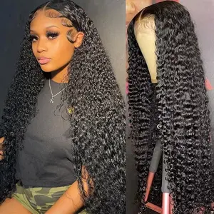 West Kiss Ready Go Glueless Deep Wave 7x4 Closure Wig Human Hair Pre Cut Lace 7x5 Closure Wig Pre Bleached PrePlucked 13x4 Lace Front Wig