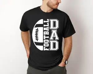 Football Dad T-Shirt - Game Day Gift for Proud Fathers | Fan Gear Apparel, Supportive Dad Tee