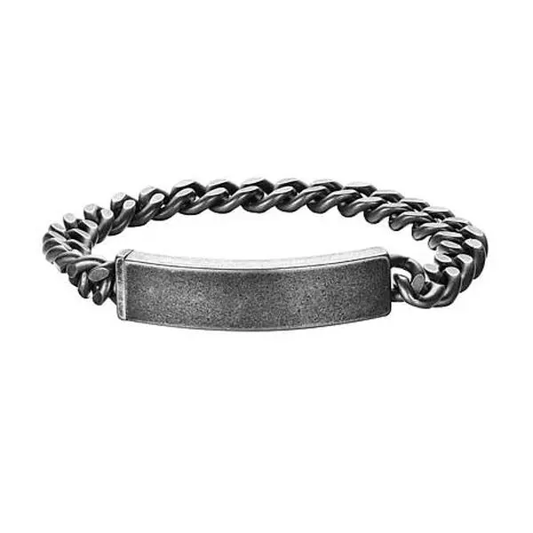 GOLD TIME INTERNATIONAL, INC Antique ID Cuban Chain Bracelet