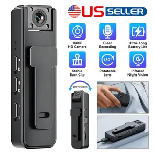 Upgraded 3.0 Wireless Vlog Body Camera With 32G TF Card, 1080P Camcorder, Wearable Body Cam with Night-Vision & 180° Rotation Lens, Portable Sport DV Camcorder for Outdoor Sport Skiing Cycling Hiking（No APP）