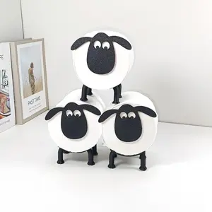 3PCS 3D Printed Cute Lamb Tissue Paper Holder Charming Roll Stand for Bathroom Decor Practical and Adorable Home Decorative Gift
