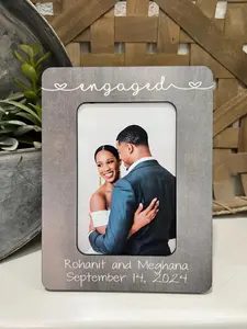 Engagement Gifts for Couple Personalized Picture Frame Engagement Picture Frame Custom Wedding Gift Bride-to-Be Keepsake Frame room decor