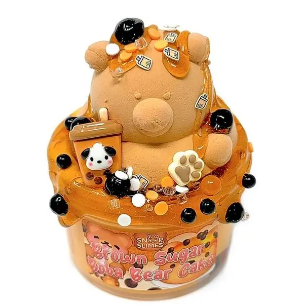 Brown Sugar Boba Bear Cake Slime
