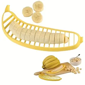 Banana Slicer, Multifunctional Fruit Cutting Tool, Banana Cutter, Fruit Separator, Salad Plate Divider, Kitchen Accessories