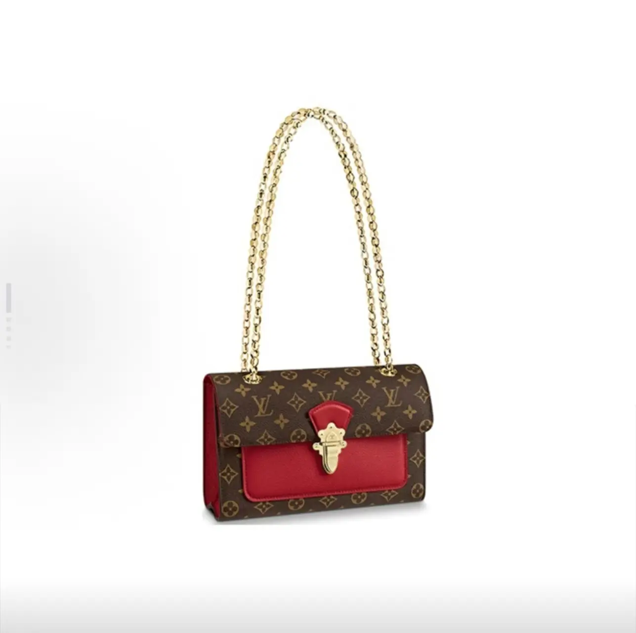 Pre-owned Louis Vuitton Victoire Red Chain Crossbody Shoulder Bag