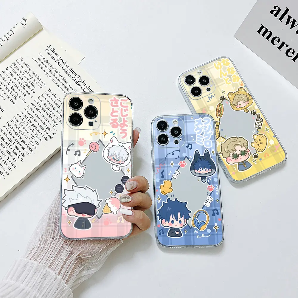 Jujutsu Kaisen Gojo Satoru Phone Case For iPhone 17 promax 17e 17 16 15 14 13 12 11 Mini Pro Max Air X XR XSMAX For Samsung S26 S25 S24 S23 S22 FE Ultra Plus Edge  Transparent Covers Fundas