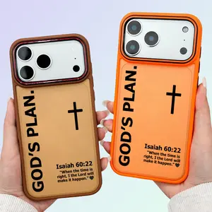 God's Plan and Isaiah 60:22 Pattern Phone Case for iPhone 17 Pro Max 17Air 16 Plus 16e 15 14 13 12 11 Color Blocking Button and Camera Frame Design Shockproof Skin Feel Shell Protective Protection