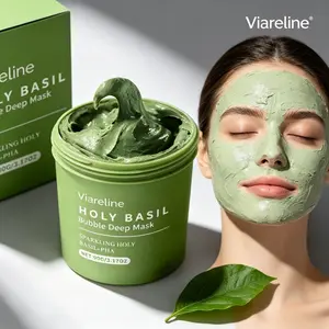 【4 bottles】Viareline Bubble Deep Cleansing Mask Gentle Facial Detox, Oil Control & Blackhead Removal – Hydrates While It Purifies Vanilla Soothing Powder Moisturizing Matte Hydrating Moisturize Moisture Moisturizer Skin  Centella Oil-Control Foam Mask