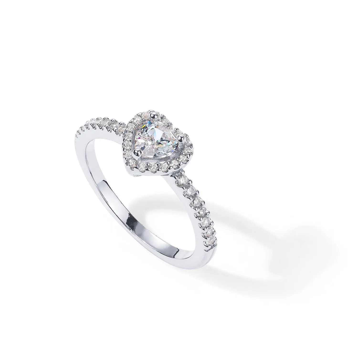 PAVOI 14K Gold Plated Heart Halo Ring for Women - Promise Rings for Her PAVOI 14K Gold Plated Heart Halo Ring for Women - Promise Rings for Her