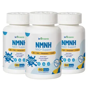 inGreens NMNH Supplement with NR, TMG, Resveratrol, COQ10 - Upgraded version of NAD, 500mg per serving, GMO Free - 180 Capsules/3 Pack