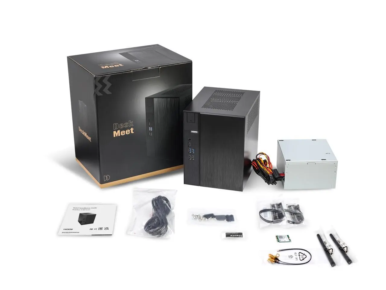 ASRock DeskMeet X600 Series Barebone mini PC , Supports AMD Socket AM5 Ryzen™ 9000&8000&7000 Series Processors, up to 65W, support 4 x DDR5 DIMMs, up to 7200+ MHz (OC), 256GB Memory.