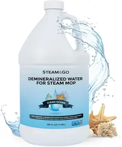 Steam & Go Demineralized Water 128 oz, Multisurface Steam Cleaner Solution with Clean Ocean Scent, Ready-to-Use for Mops & Floor Steamers