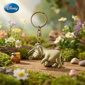 Disney Winne The Pooh Eeyore Keychain 1PC Officially Licensed 3D Figurine Bag Clip Charms Anime Figure Keychain Anime Collector Kering Backpack Decor Durable Exquisite Alloy Gift