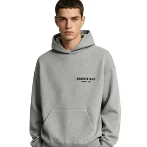 Fear of God Essentials Dark Oatmeal Hoodie for Men - Comfortable & Stylish Sweatshirts - Casual Menswear - Perfect for Jeans or Joggers