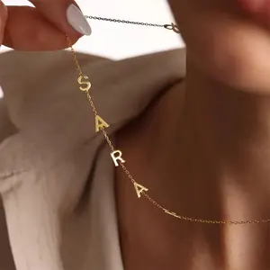 FF05 Customized name pendant|26 English letter necklac|GIFT BOX