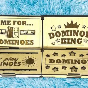 Pocket Domino Set | Mini Wooden Travel Game for Adults & Kids | Handcrafted Portable Dominoes – Free Gemstones And Stickers Gift