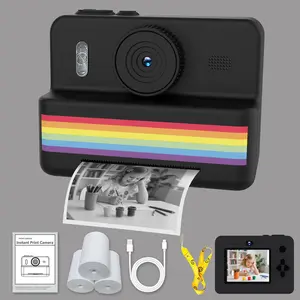Children Instant Camera, 2.8 Inch Screen, 1080P HD Photography, Includes 3 Rolls Film, Lanyard, Data Cable, Birthday Gift