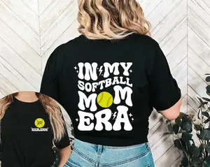 Custom Softball Mom Shirt, In My Softball Mom Era Custom Softball Mom Shirt, In My Softball Mom Era