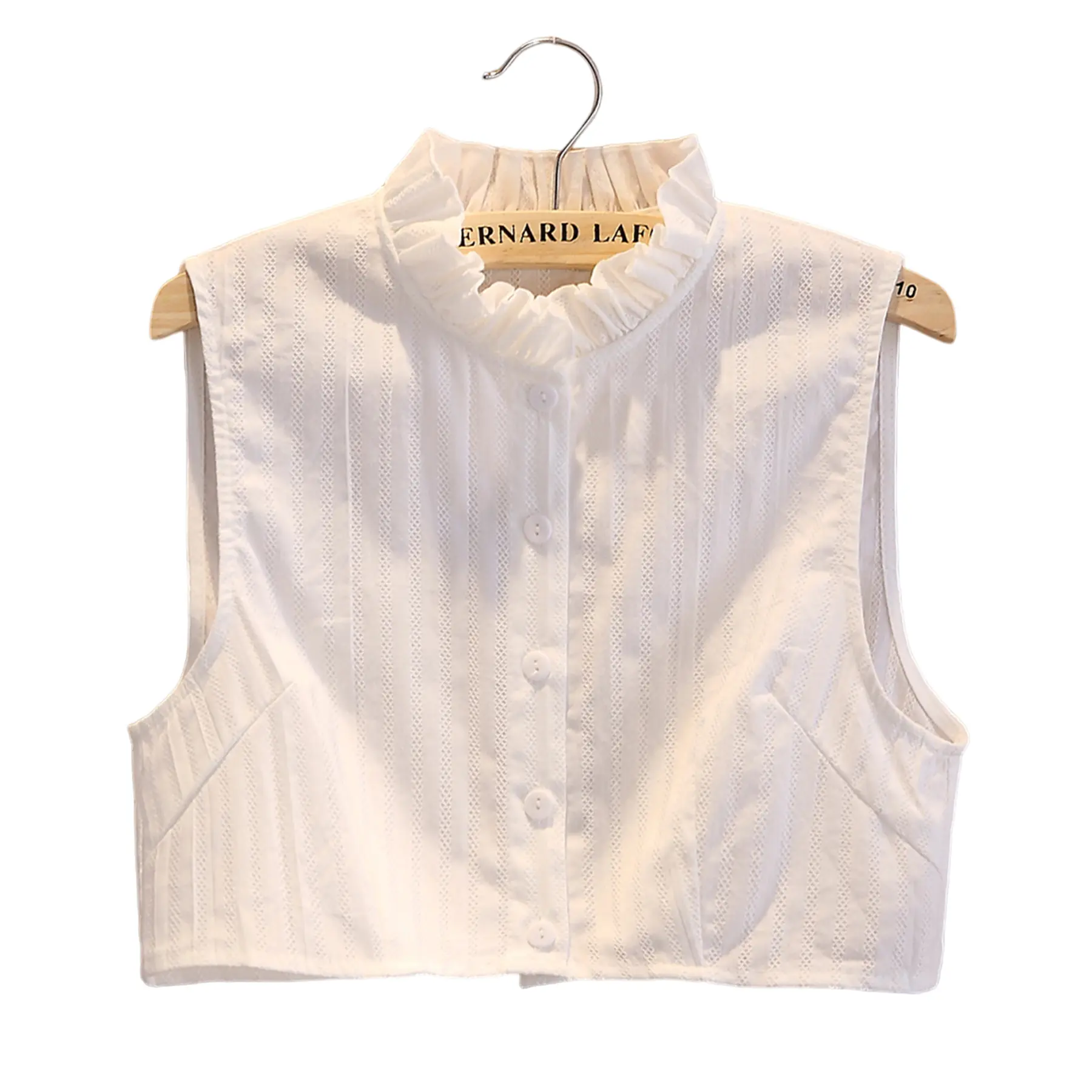 white stand-up collar-1pc